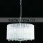 White and Black Lampshade Modern Crystal Chandelier Lighting