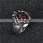 316L stainless steel man jewelry design ruby ring