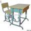 Primary School Metal Frame and Wood Single Classroom School Desk and Chair