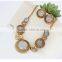 Vintage gold costume jewelry aulic style round gemstone necklace