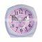 plastic oval shape table alarm clock bedside clock, candy color clock