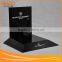 logo print elegant black acrylic display shelf for watch stand