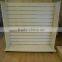 supermarket wooden slatwall shoe dispaly shelf
