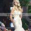 2015 New Design Custom Made mermaid plus size wedding dress