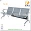 Stainless steel bule color public salon waiting area chairs
