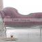 high end solid wood hand carved fabric lounge chaise AL086