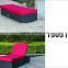 outdoor furniture double sun lounger bed beach sun bed plastic sun bed