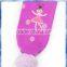 100% acrylic spotty two sided knit scarf with ballerina embroidery