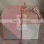 Pink small cardboard gift packaging boxes for ring packing with ribbon