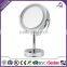 7 Inch Tabletop LED Lighted Metal Craft Makeup Mirror Vanity Mirror with 3x Magnification,Chrome Finish