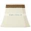 high quality microfiber 8" white fabric lamp shade with wave margin for modern table lamp