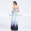 Exquisite print chiffon and beaded big size women maxi dress evening dresses long best lady gown