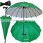 22"16k watermark printing umbrella,walking stick rain umbrella,crutch umbrella