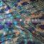 golden foil printted fashion korea velvet fabric for dress