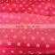 100%polyester polka dot printted velvet fabric for blanket, bed,pajamas