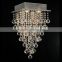 Upside down pyramid type crystal ceiling light