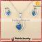 Half Heart Blue Opal China Wholesale Crystal Fashion Jewellery 2015