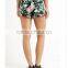 OEM and ODM Service 100% Viscose Frill Trim Hem Print Summer Casual Shorts Women Casual Shorts