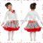 2016 Latest Design Pettiskirt Soft Touch Tutu Pettiskirt Fluffy Skirt Chiffon Pettiskirts and long sleeve top For Baby Girls