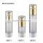 Empty aluminum airless pump bottle and body lotion bottle
