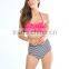 2016 Latest Striped Retro High Waist Bikini