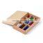 High quality wooden montessori mathematics toy checker board colorful beads