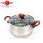 heat insulation handle stainless steel soup pot set/cooking pot/camping pot