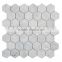 MM-CV246 Inexpensive decoration natural stone hexagon carrara marble mosaic tile