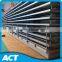 Portable steel grandstand seating with plastic seats for indoor