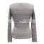 2016 new design rounded collar long sleeve t shirt