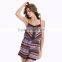 New Arrivals Sexy women Backless halter strappy Printed Romper Jumpsuit short