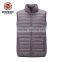 100% Nylon 90/10 Duck Down Feather Over 550 Fill Level, Mens Foldable Ultralight Down Vest