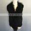 New autumn and winter women rabbit fur weaving vest fur collar jacket factory direct fur vest