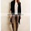 china OEM good quality long sleeve ribbed open front black women knit cardigan