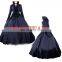 Rose Team-Free Shipping Custom-made Elegant Black Victorian Dress Costume Gothic Dress Ball Gown w/ Cloak