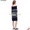 ROSUN factory OEM elegant strip knitted sweater dress wholesale