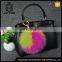 Durability Wooden Love Ornament Pom Poms Full Fur Pompom