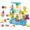 Educational toy set kids play clay dough with table set