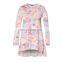 Women printing blouse wholesale islamic clothing elegant long sleeve muslim tops