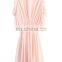 T-D066 Pink Stylish Thin Chiffon Short Party Ladies Dress