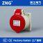 Supply Wall Mounted Industrial Socket 32A5P, 380V 32A 3P+N+PE Industrial Socket Hidden