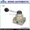 Three position four way hand rotating switch screw valve pneumatic control valves