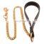 10mm stainless steel Cuban chain dog leash for outdoor training