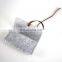 custom logo folding and cheap soft felt eyeglasses bag sunglasses pouch case wholesale with PU leather strip