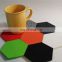 portable super quality leather coasters for drink absorbent coaster felt insert