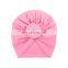 Wholesale hot selling Toddler Baby Unisex Soft Cotton Turban Knot Hat Cap Elastic Stretch Head Wrap