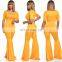 Women Jumpsuit Candy Color Bodycon Sexy Clothing Female Girl Short Sleeve Wrap Dress Ladies Vestidos