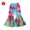 Tie-dye Girl bell bottom pants Kids Children ripped hole denim pant Baby Girl Fashion trousers long pant double single decker
