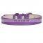 New design free decoration PU Leather Solid Soft dog leash and collar