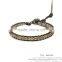 Many design agate survival boho bracelet leather beads XE09-0109